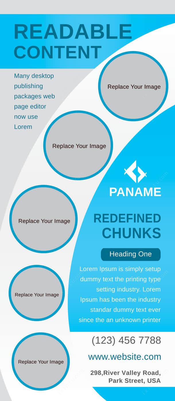 一站式獲取藍色X展架模板資源，助力企業視覺營銷高效升級